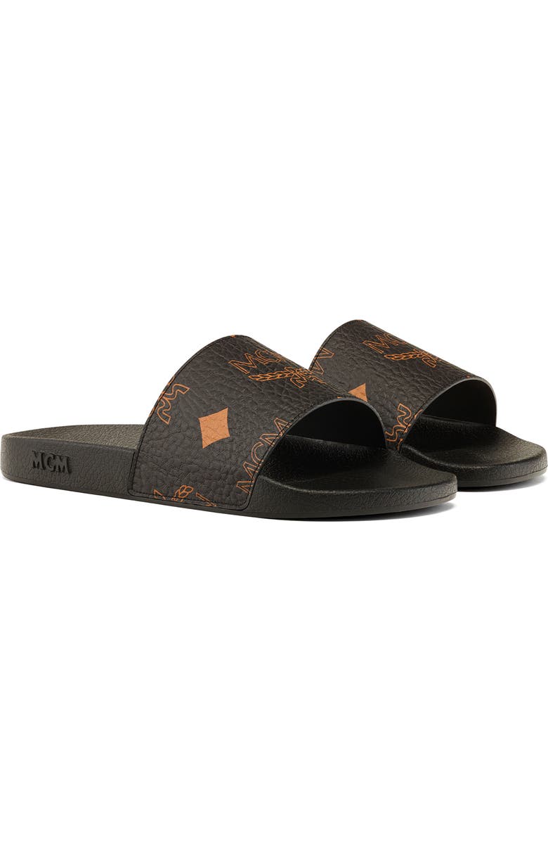 MCM Monogram Slide Sandal, Main, color,