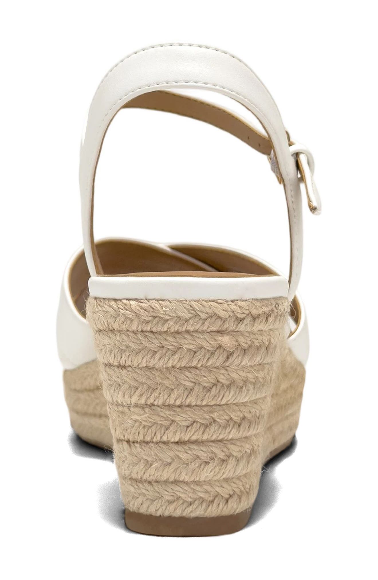 Casarina Platform Wedge Sandal, Alternate, color, WHITE