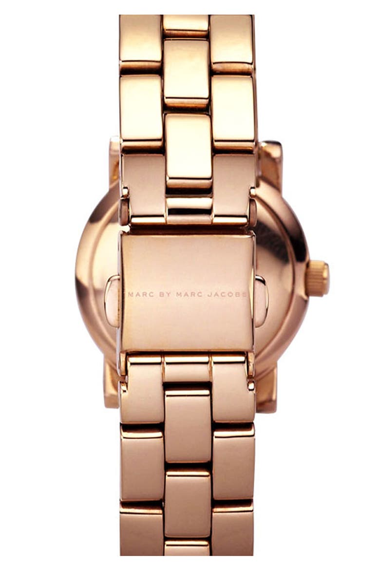 'Small Amy' Crystal Bracelet Watch, 26mm, Alternate, color, ROSE GOLD