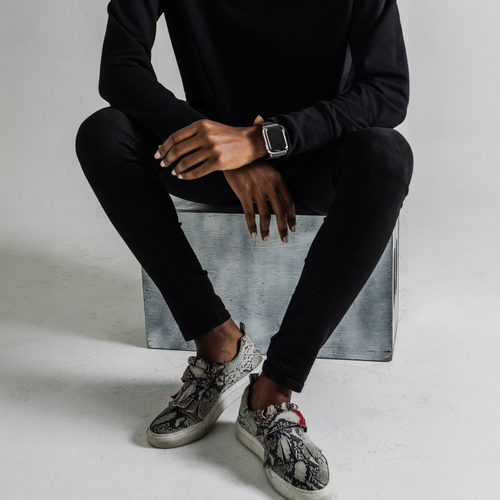 Tiannia Barnes Serena Sneakers, Alternate, color, Snakeskin