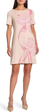 Misook Floral Jacquard Shift Dress