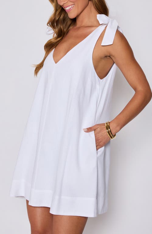 Vici Collection Tara Tie Strap Minidress In White