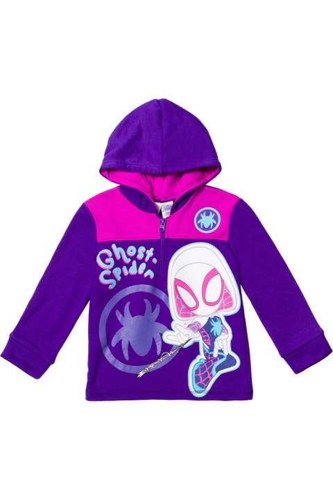 Spidey and His Amazing Friends Fleece Quarter-Zip Hooded Sweatshirt