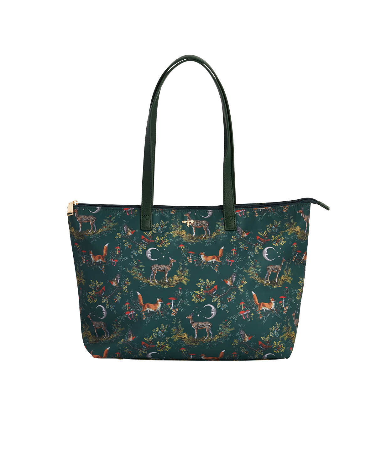 Fable England Into the Woods Large Green Grab Tote, Main, color, 