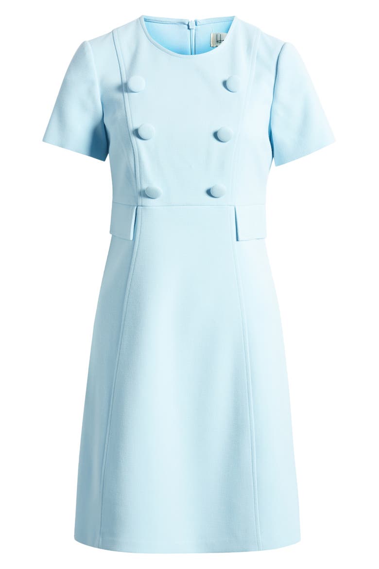 Short Sleeve A-Line Dress, Alternate, color, SKY