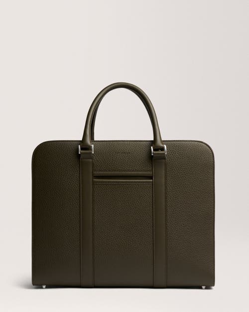 Carl Friedrik Palissy Double Briefcase In Dark Olive