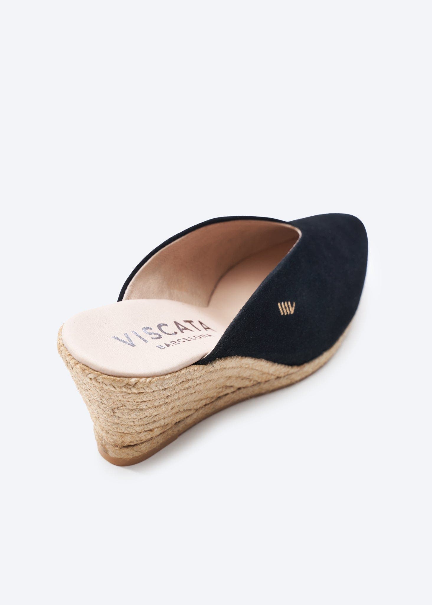 VISCATA Truja Suede Espadrille Mule Wedges, Alternate, color, Black