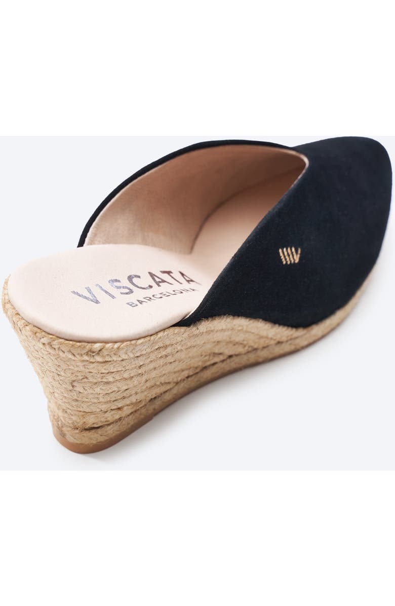 VISCATA Truja Suede Espadrille Mule Wedges, Alternate, color, Black