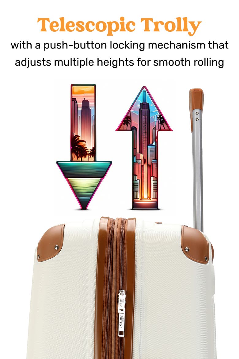 Collins 3-Piece Hardside Spinner Luggage Set, Alternate, color, WHITE