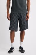 Obey Plaid Baggy Denim Shorts