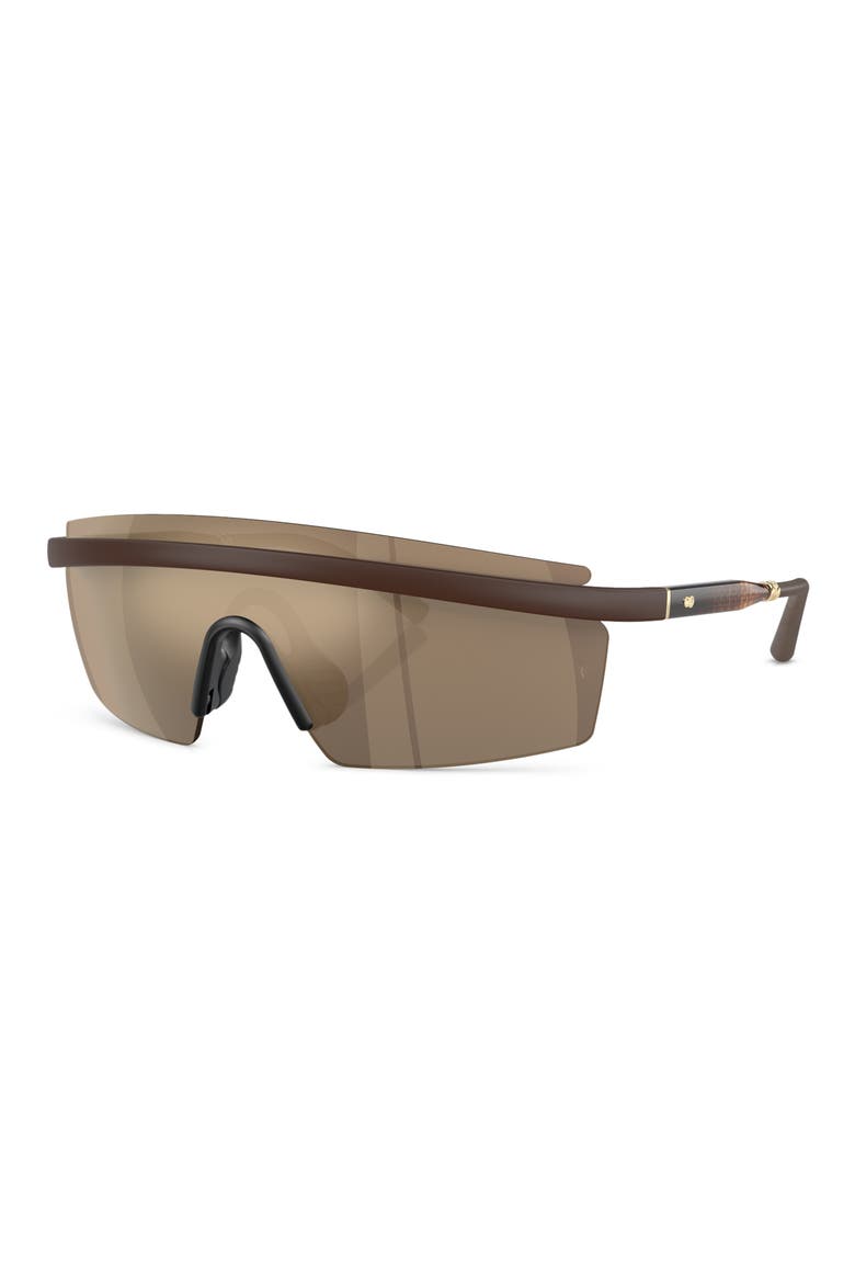 x Roger Federer R-4 138mm Rimless Shield Sunglasses, Alternate, color, UMBER/ DESERT FLASH