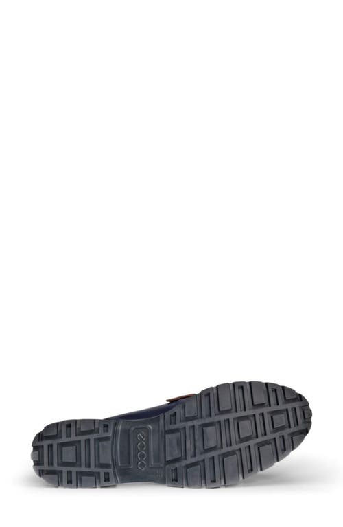 Shop Ecco Modtray Water Resistant Slingback Penny Loafer In Night Sky/limestone/mink