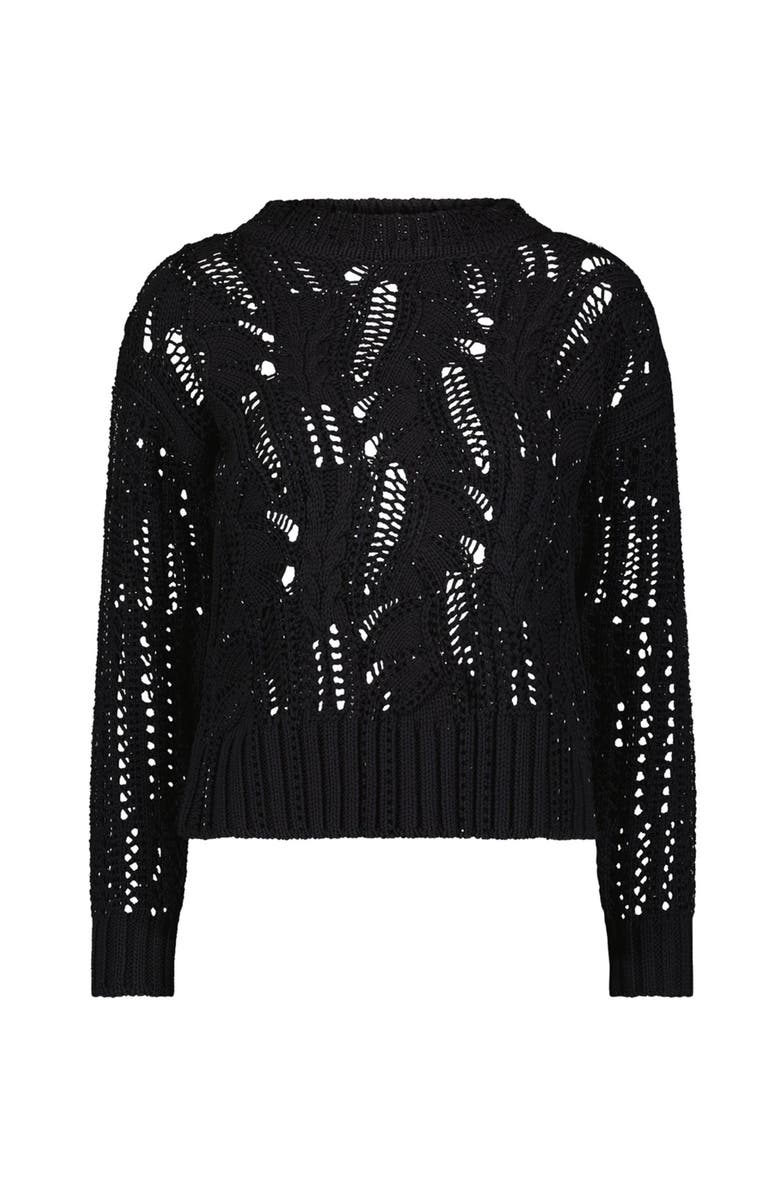 The Noli Shop Elea Crystal Knit Sweater, Alternate, color, Black