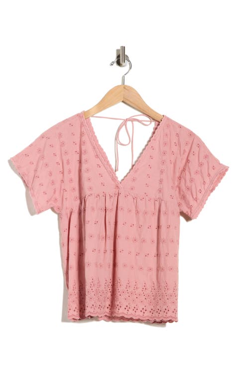 Eyelet Babydoll Top