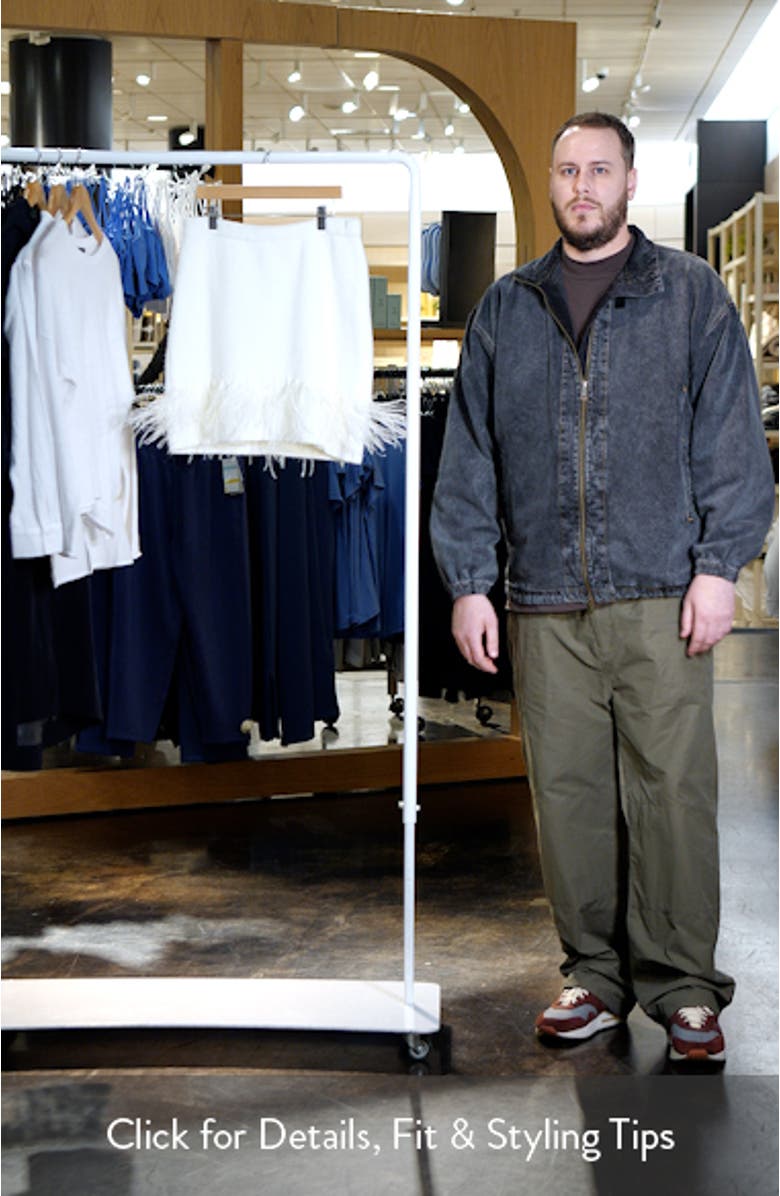 Briana Feather Hem Sweater Miniskirt, sales video thumbnail