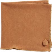 CLIFTON WILSON Solid Sueded Cotton Pocket Square
