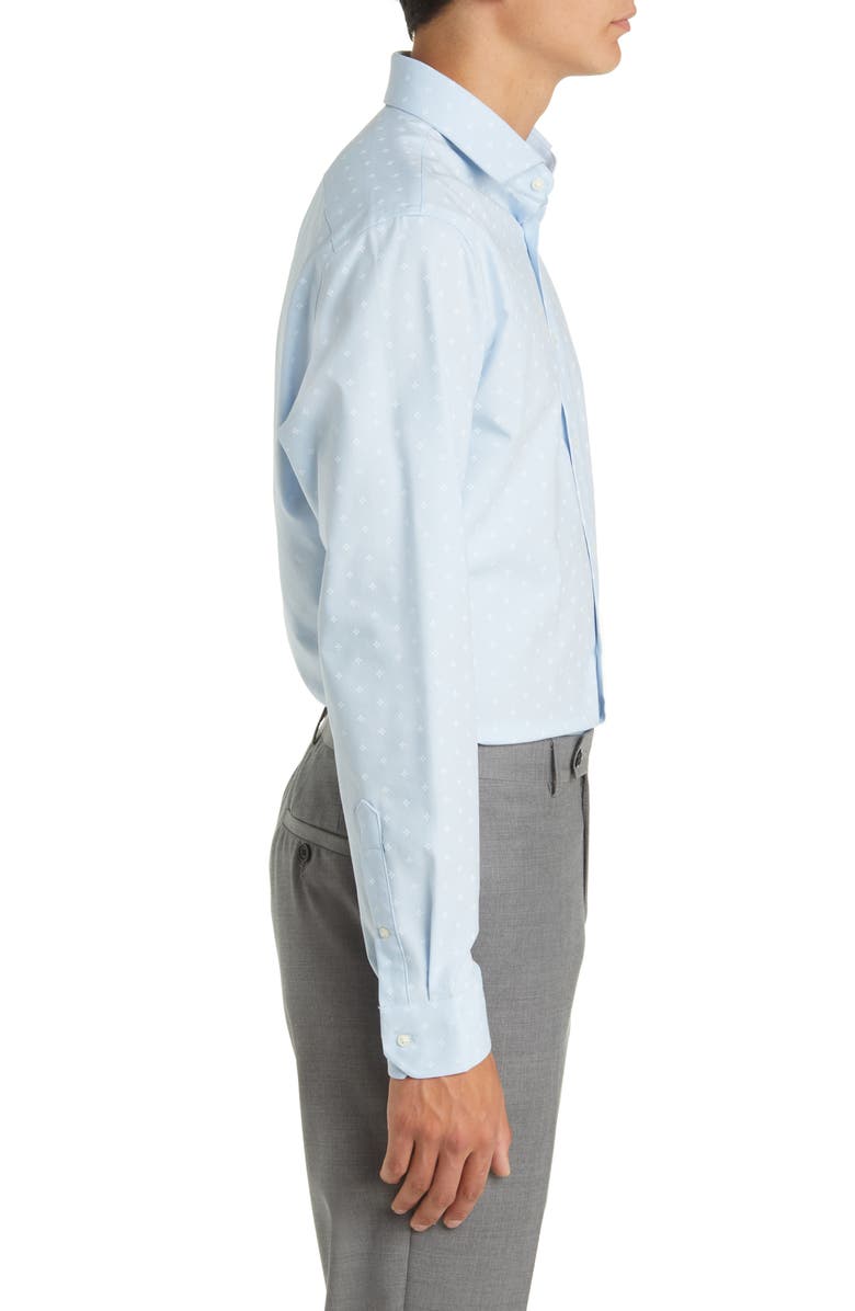 Nordstrom Trim Fit Non-Iron Stretch Dress Shirt, Alternate, color, 