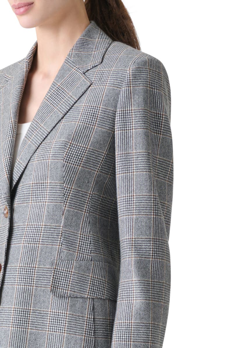 Akris Arie Check Cashmere Jacket, Alternate, color, Black-Terra