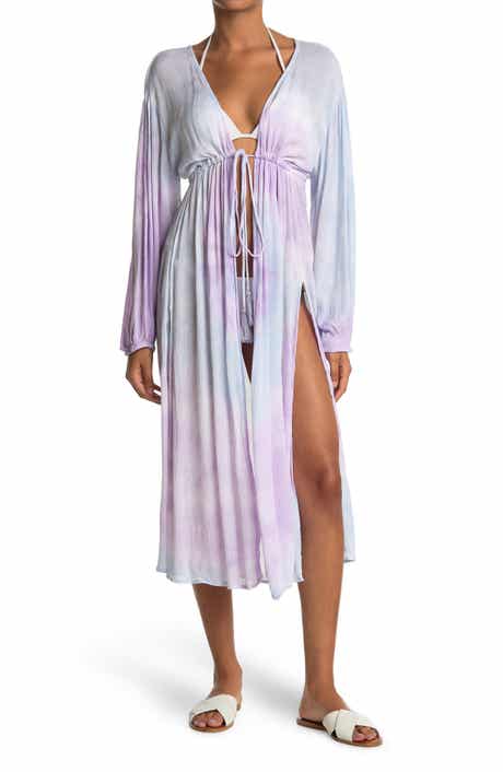 BOHO ME Open Front Tie Dye Cover Up