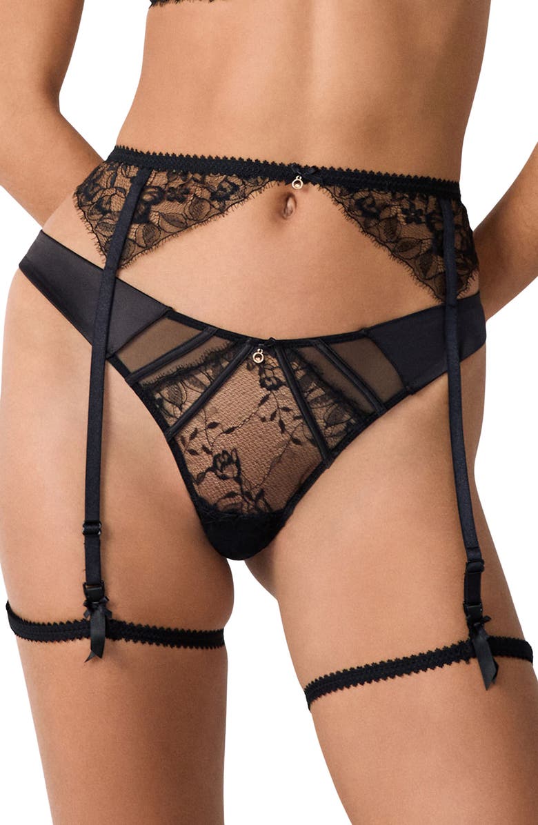 Etam Mascarade Porte Jartelle Lace Garter Belt, Main, color,
