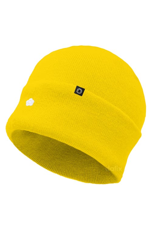 Dalix Lil Flower Beanie Cap In Yellow
