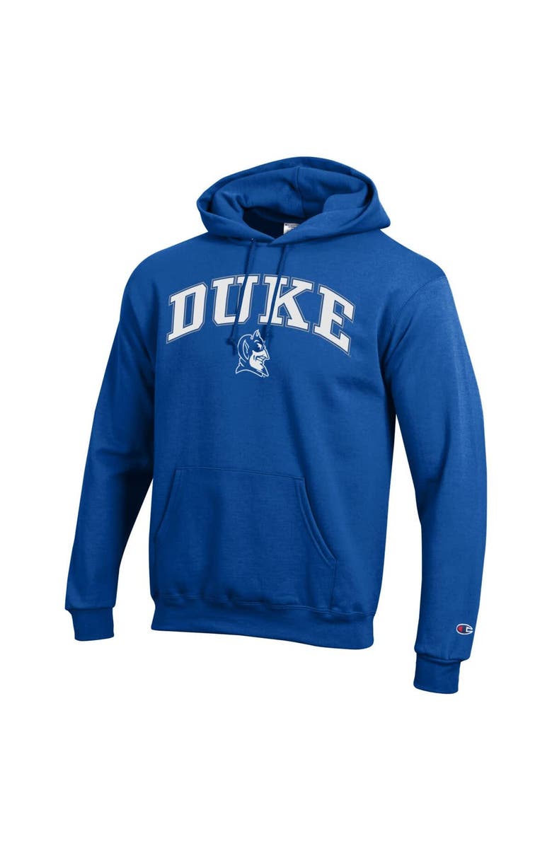 Champion Men's Champion Royal Duke Blue Devils Arch Over Logo Pullover Hoodie, Alternate, color, Royal