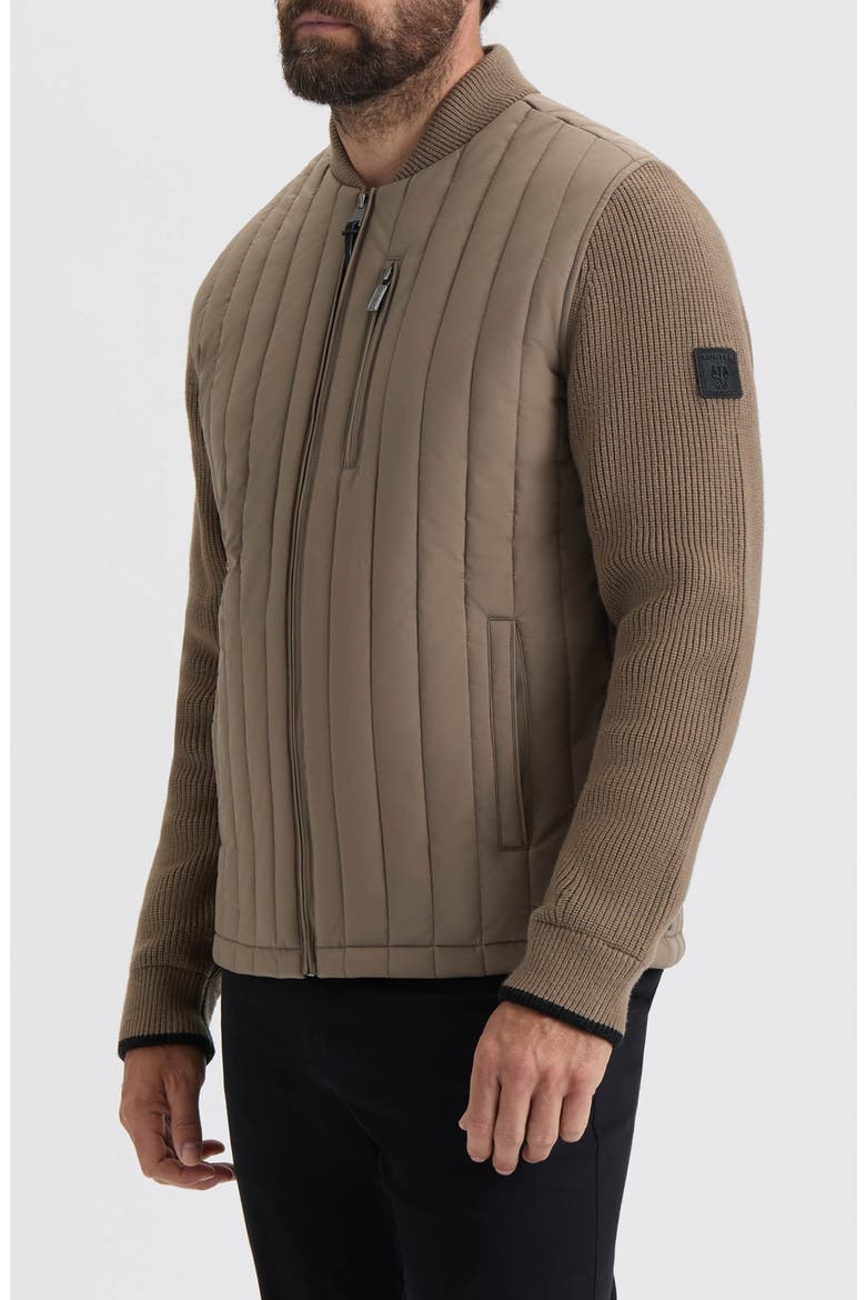 Kindale Quilt Jacket with Sweater Sleeves, Alternate, color, DRIFTWOOD