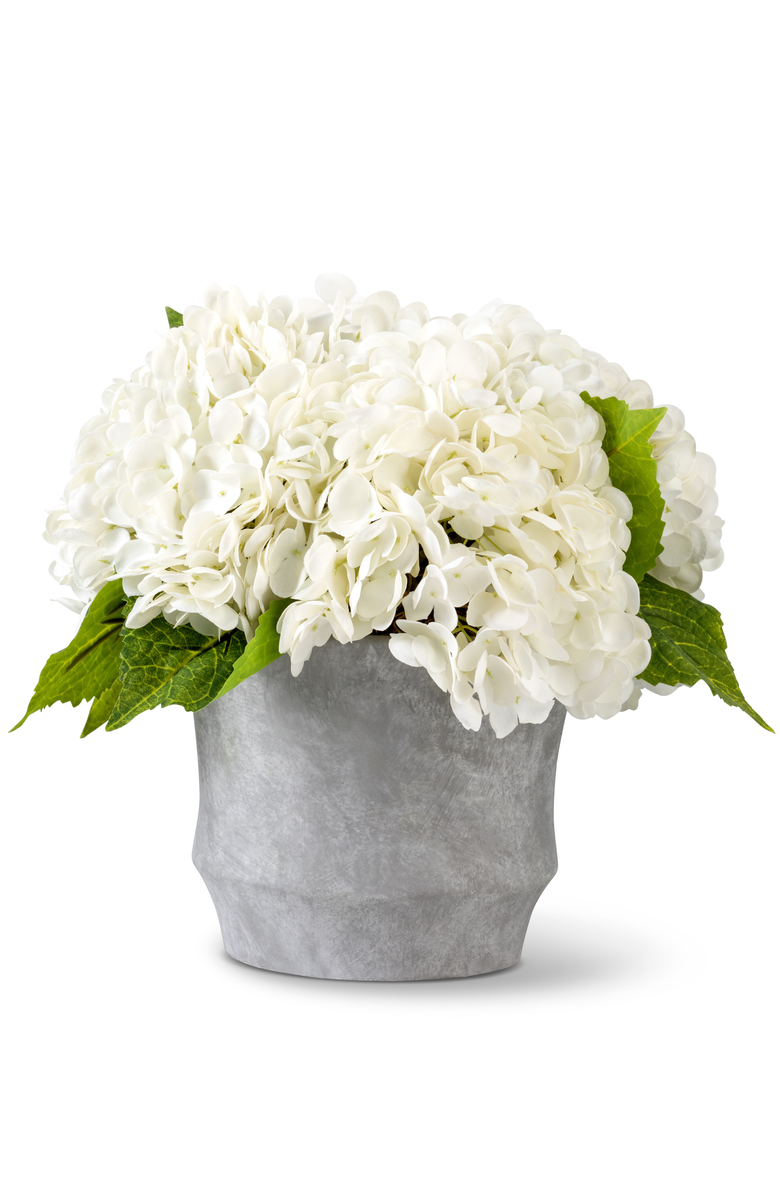 CocoBella Ryann RealTouch Hydrangea Arrangement, Main, color, Snow