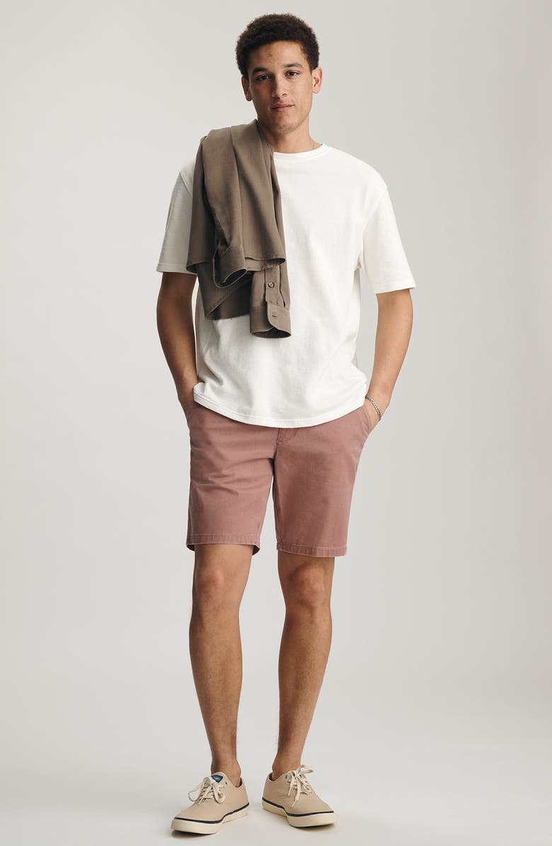 Mavi Jeans Noah Flat Front Stretch Twill Shorts, Alternate, color, Rose Vintage Colored