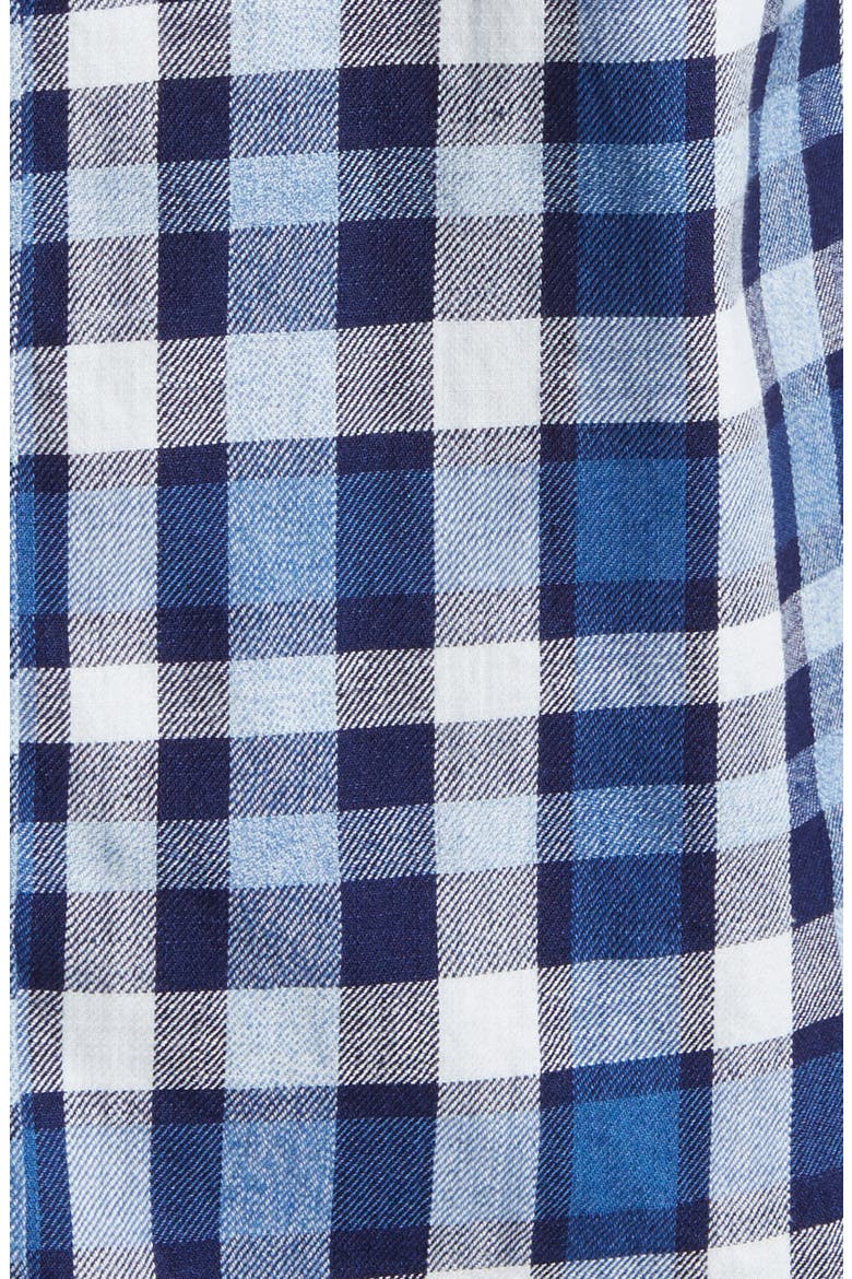 Plaid Slub Cotton Button-Up Shirt, Alternate, color, BLUE