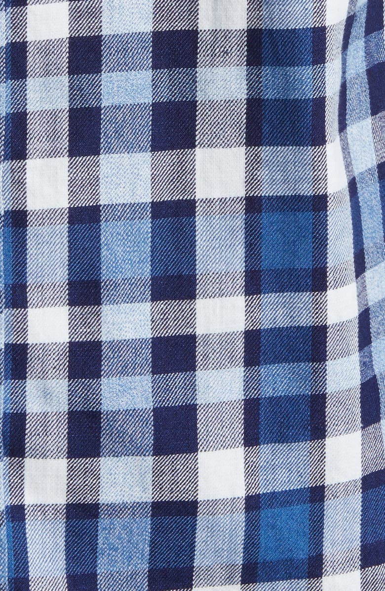 Schott NYC Plaid Slub Cotton Button-Up Shirt, Alternate, color, Blue