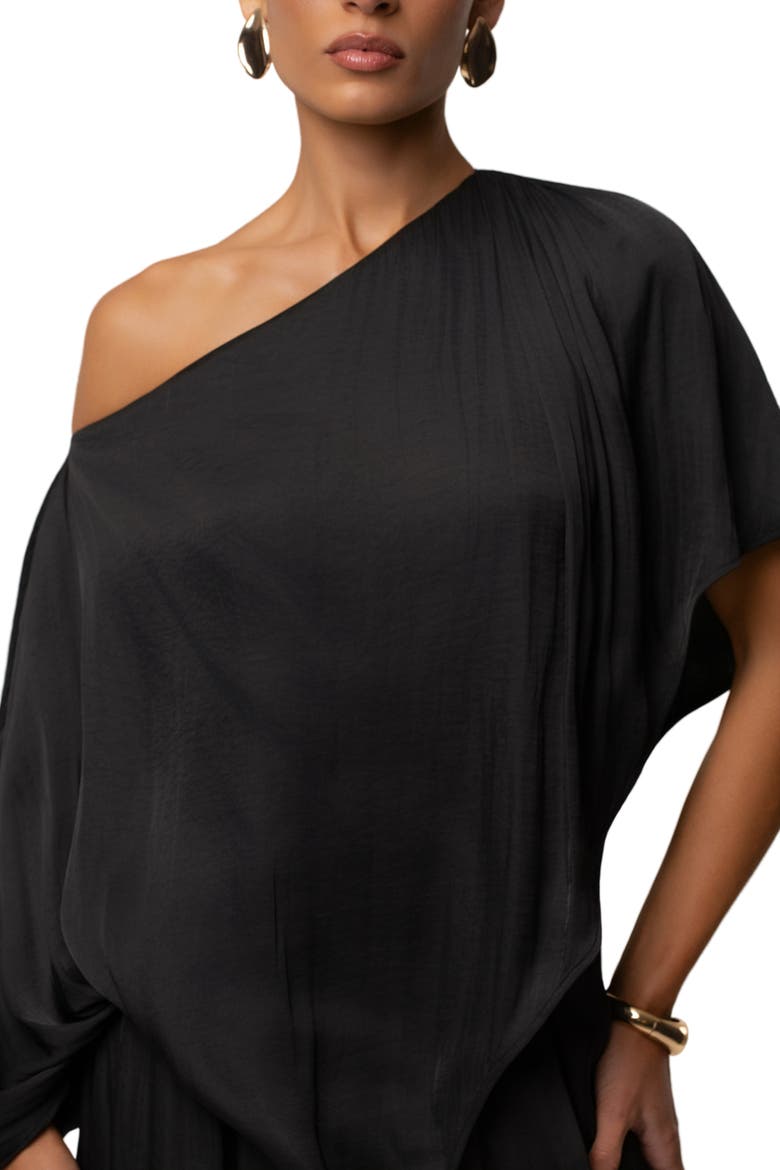 Brisa One Shoulder Top, Alternate, color, Black