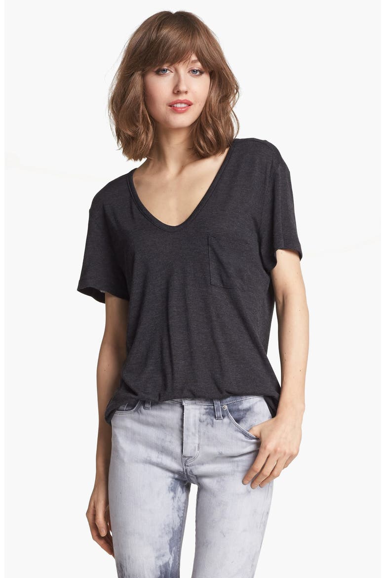 Gibson Boyfriend Tee, Main, color, WASHED BLACK