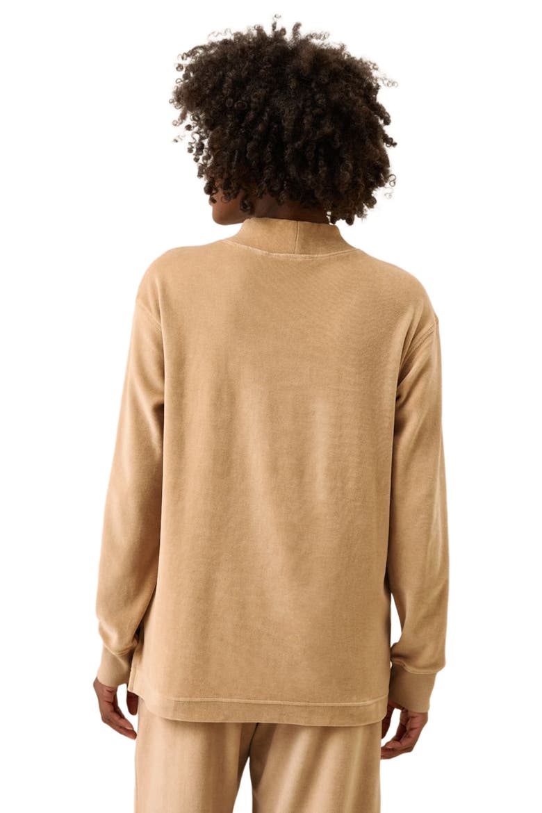 Organic Cotton Pure Velour Cozy Pullover, Alternate, color, Sesame