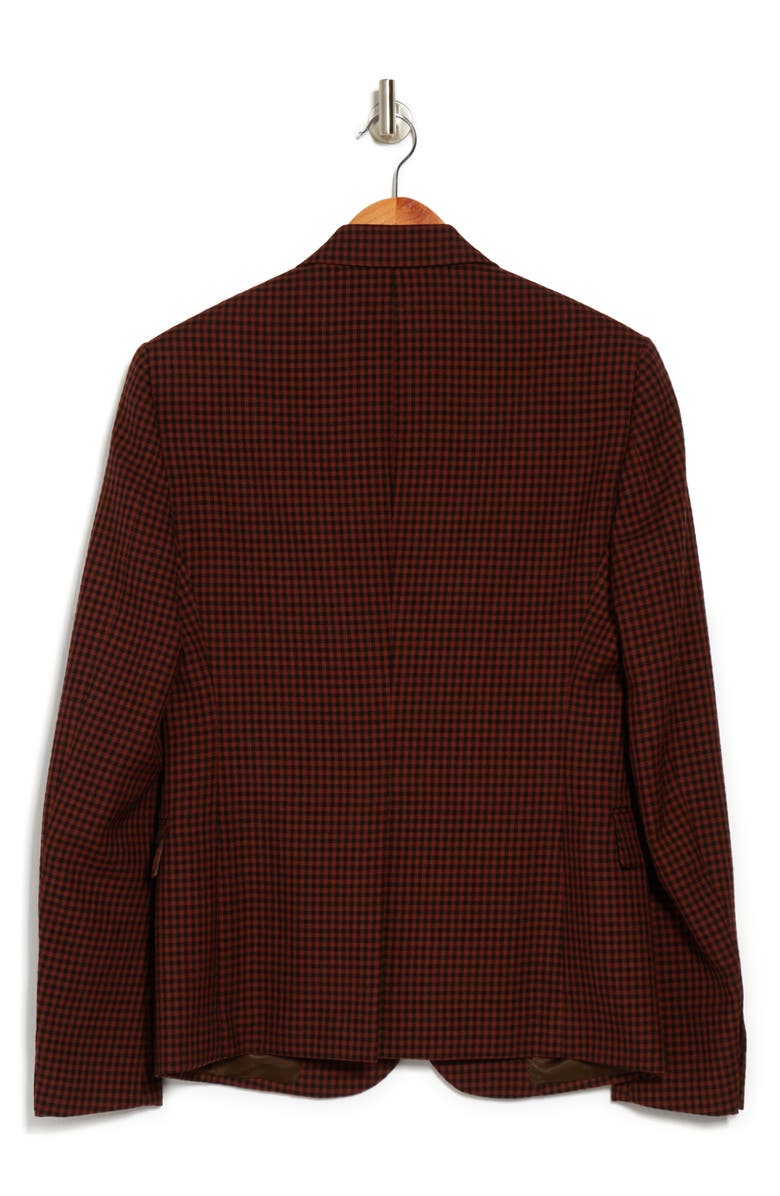 Valentino Check Print Two Button Notch Lapel Wool Sport Coat, Alternate, color, 