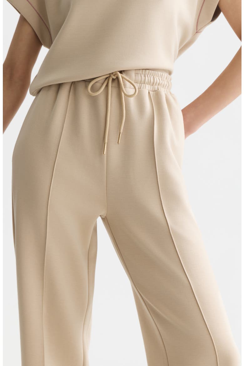 Tie Waist Wide Leg Sweatpants, Alternate, color, DOESKIN