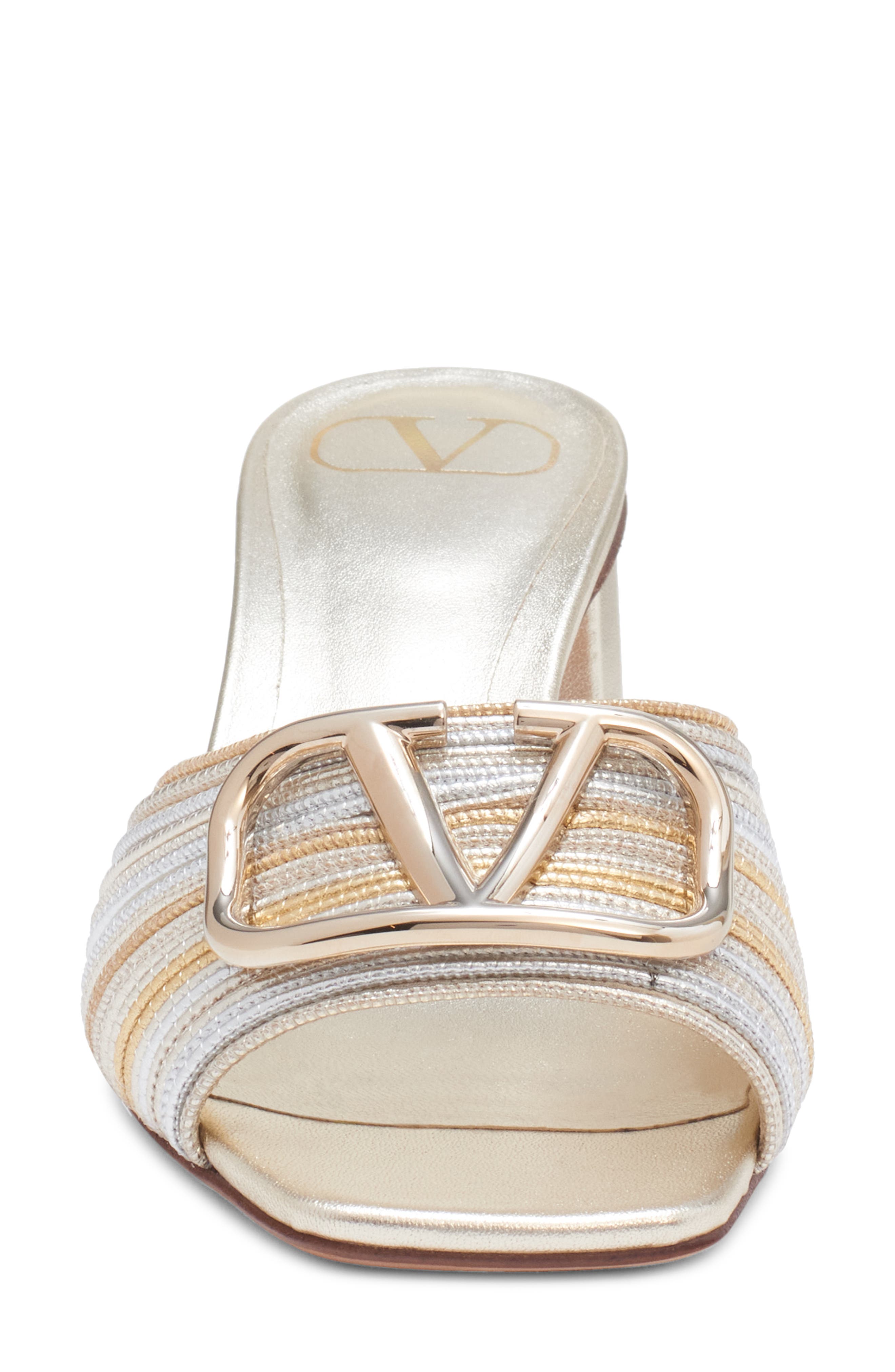 Valentino Garavani VLOGO Slide Sandal, Alternate, color, 