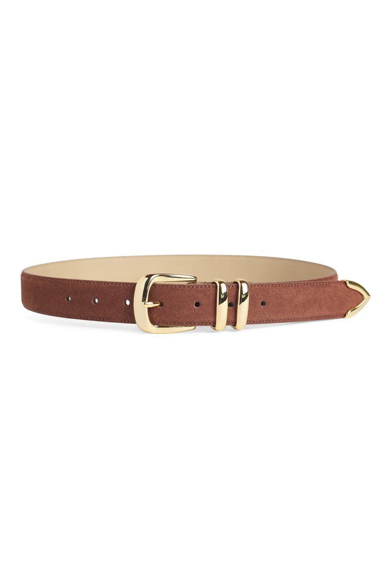 The Jordan Suede Belt, Main, color, LIGHT BROWN