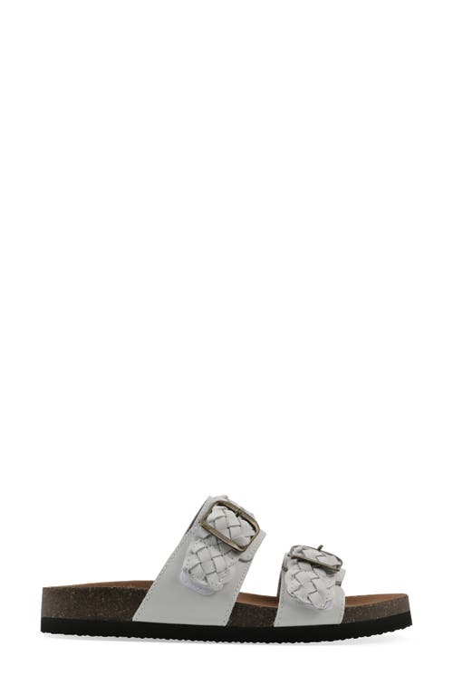 Cliffs By White Mountain Hey Hey Slide Sandal In White Leather
