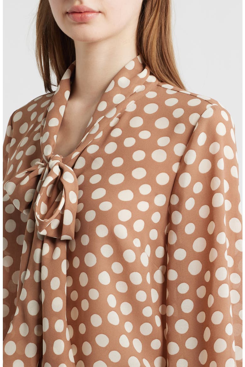 Bow Neck Top, Alternate, color, SAND IVORY