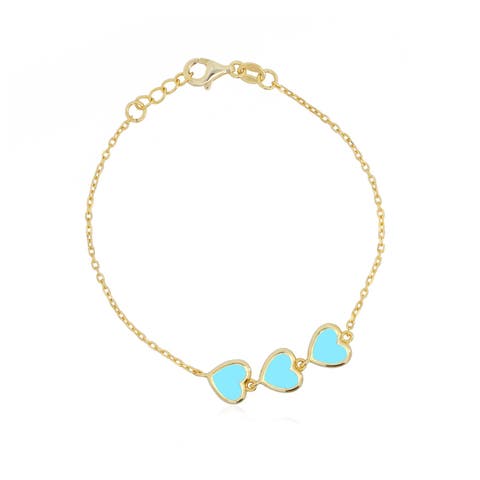 Turquoise Trio Heart Bracelet