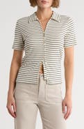 Sanctuary Stripe Button-Up T-Shirt