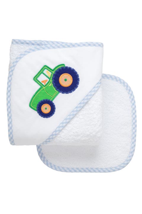 Classic Adventures Applique Hooded Towel & Washcloth Set (Baby & Toddler)