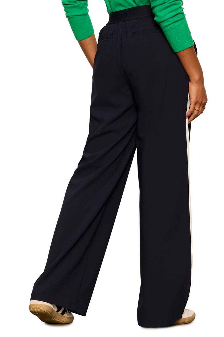 Wide Leg Track Pants, Alternate, color, NAVY BLUE