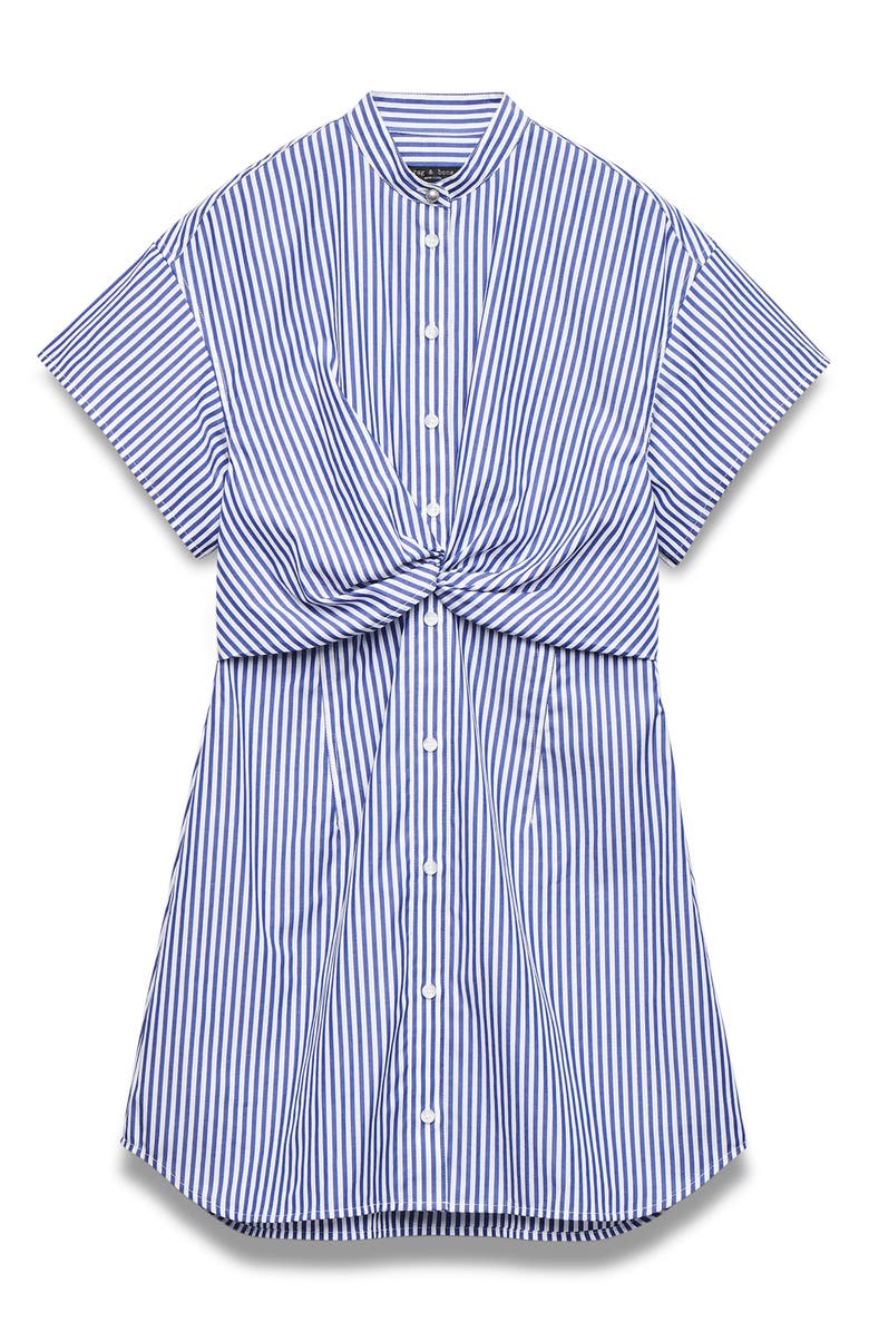 rag & bone Gretchen Stripe Poplin Shirtdress, Alternate, color, Navy Stripe