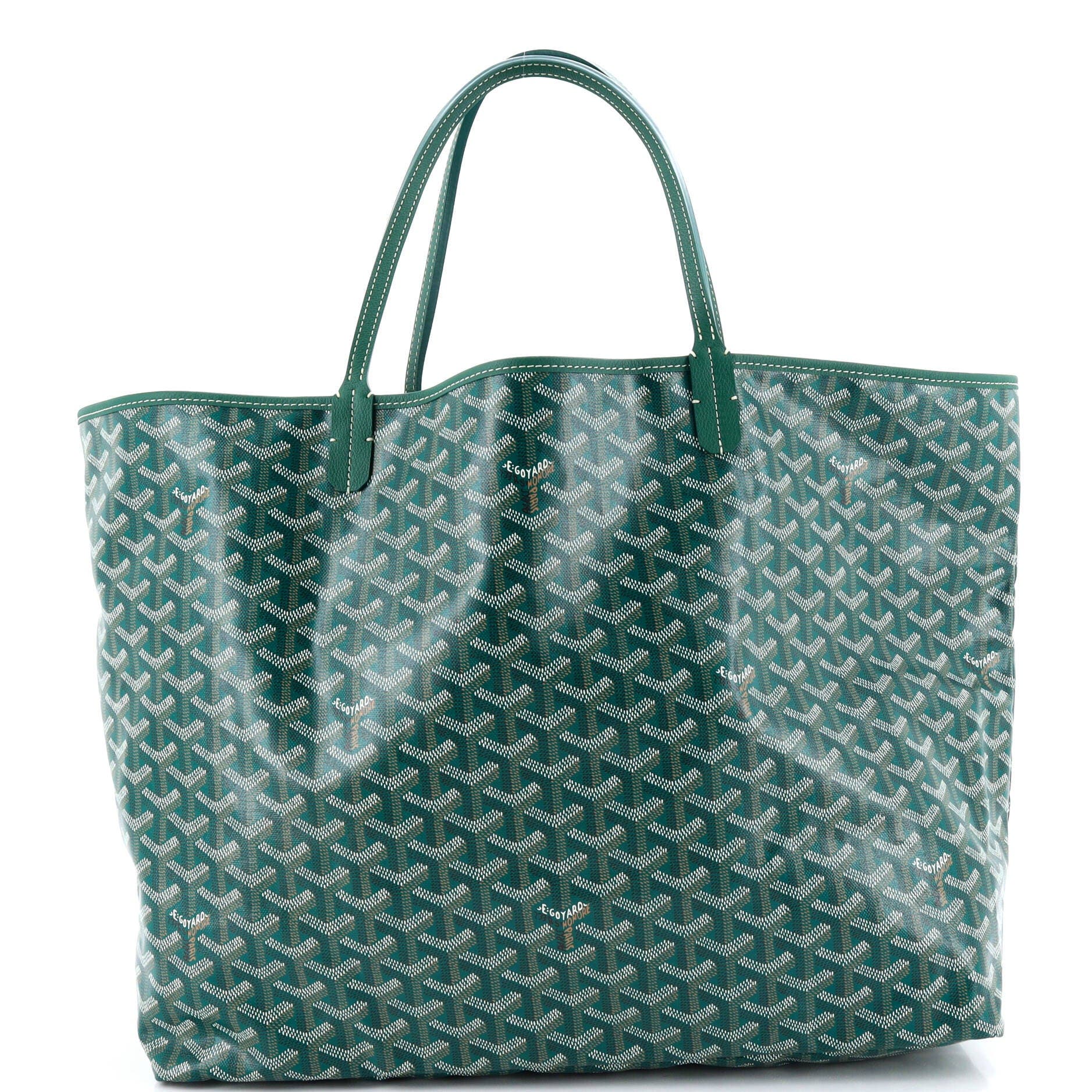 Pre-Owned Goyard Saint Louis Tote Coated Canvas GM, Main, color, Green