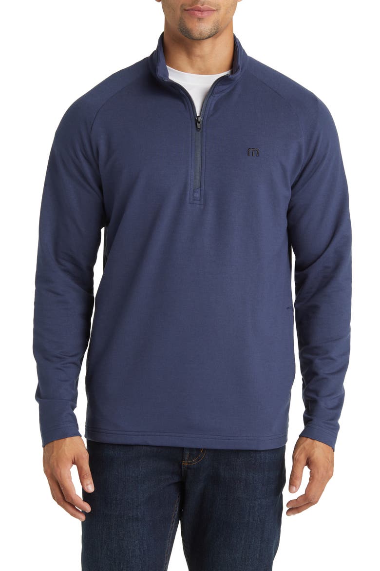 Valiant Quarter Zip Pullover, Main, color, MOOD INDIGO