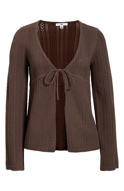 Openstitch Tie Front Cardigan