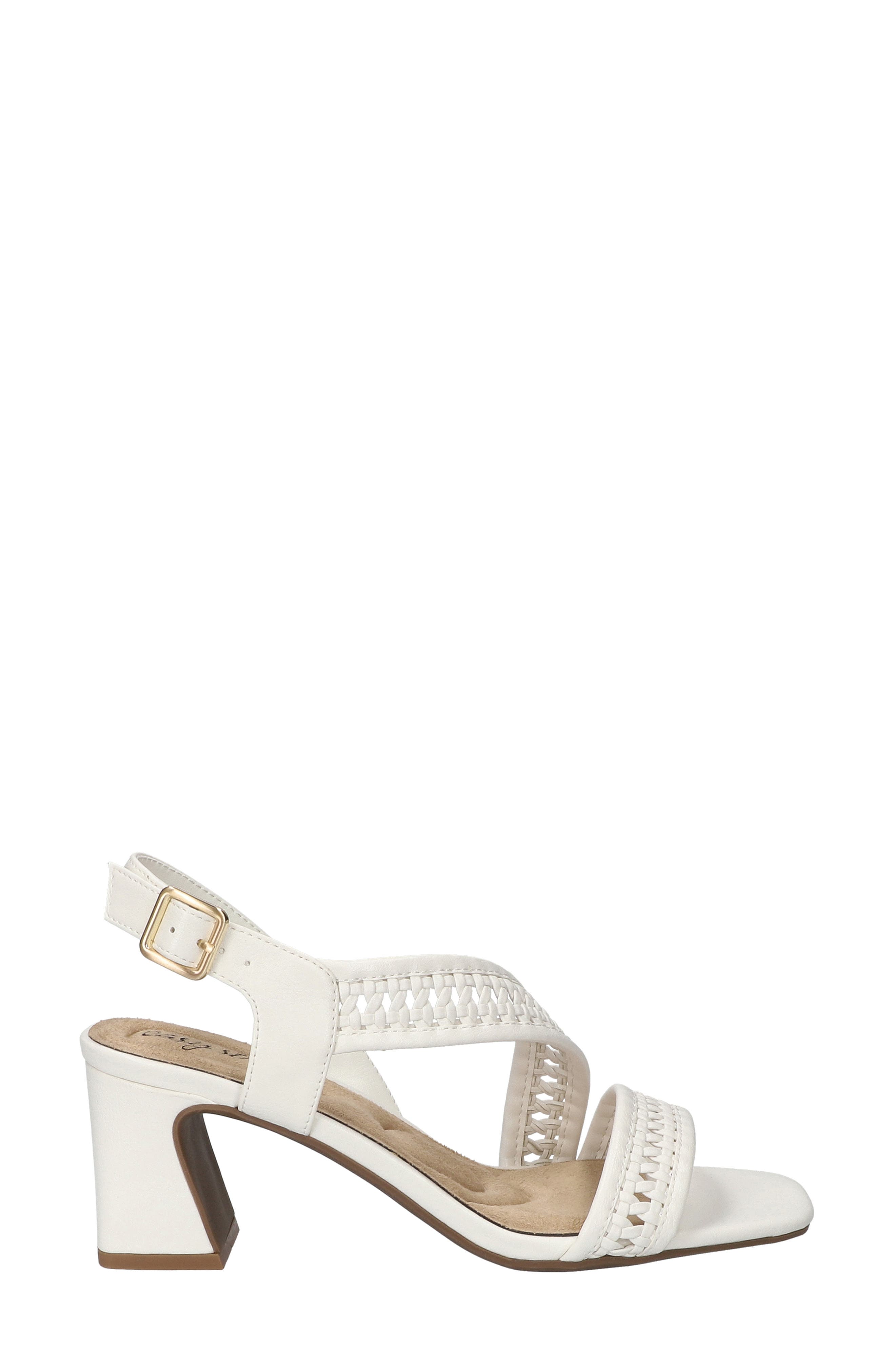 Rowan Half d'Orsay Sandal, Alternate, color, WHITE