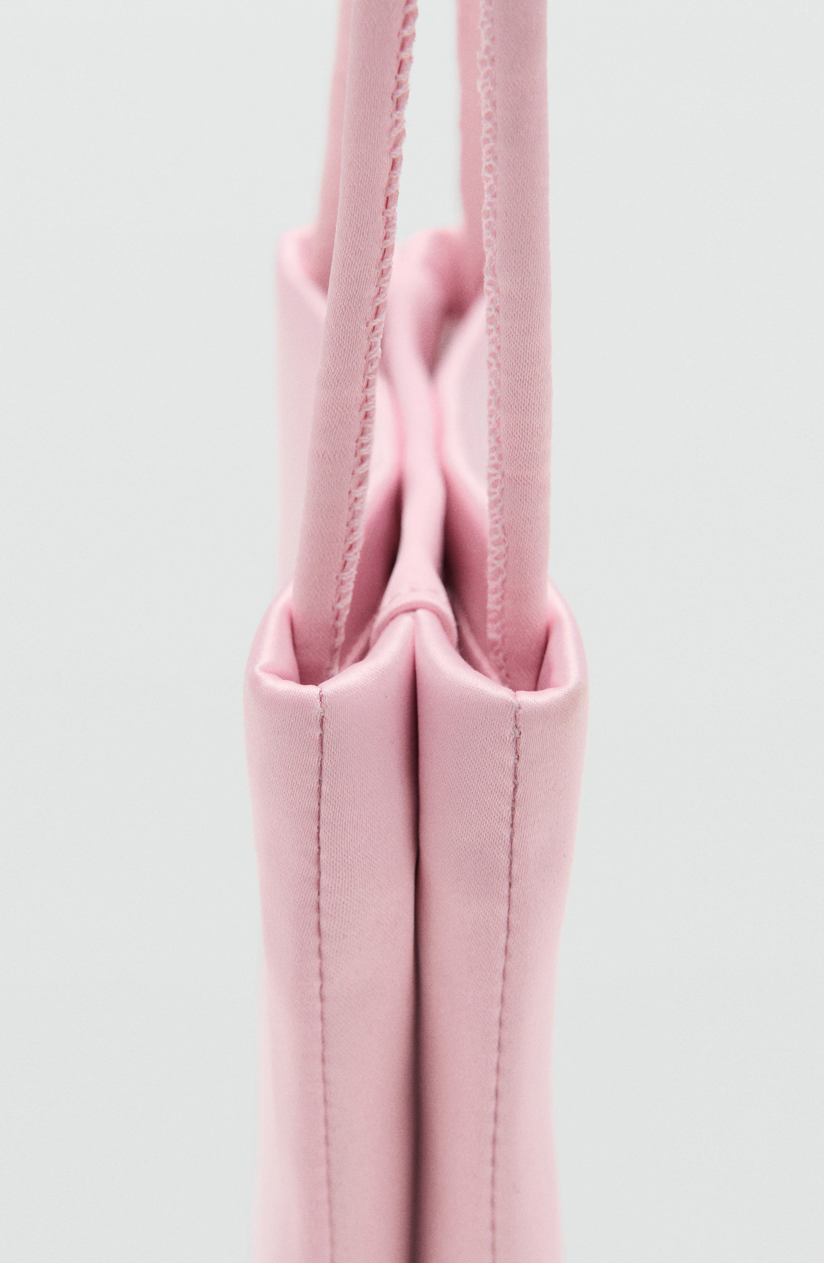 MANGO x Kaia Gerber Mini Shopper Bag, Alternate, color, Light Pink